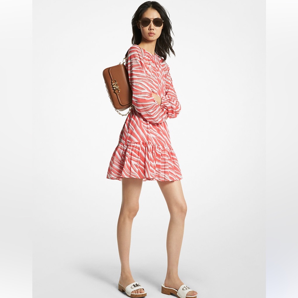 MICHAEL Michael Kors Red and White Patterned Top